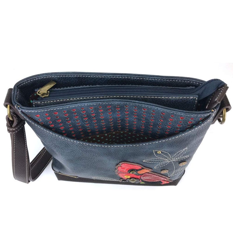 CHALA Sweet Messenger Mid Size Shoulder Purse with Adjustable Strap - Cardinal - navy - Image 5